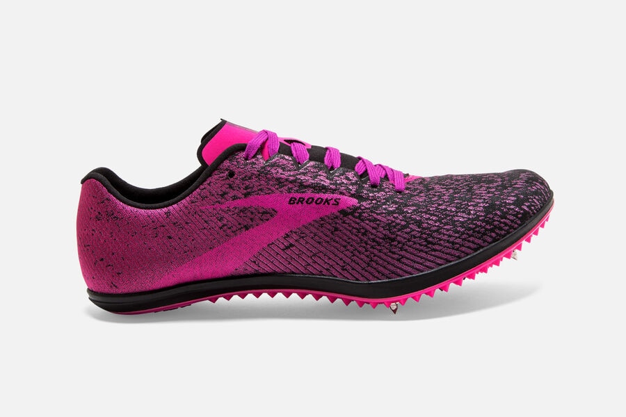 Spikes Atletismo Brooks Mach 19 Feminino Brasil - Pretas/Rosa 7521890-BQ